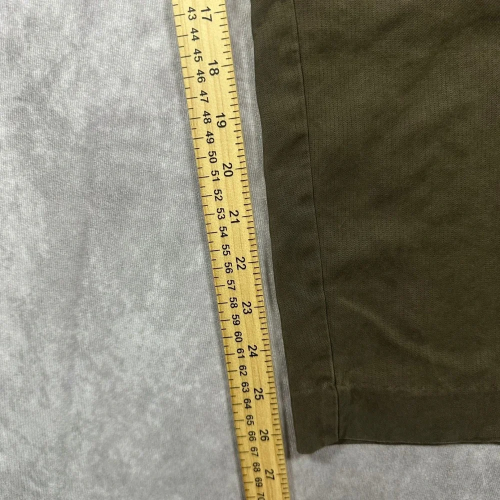 Tommy Bahama Mens 36 100% Silk Pleated Relaxed Trousers Olive Brown Casual Pants